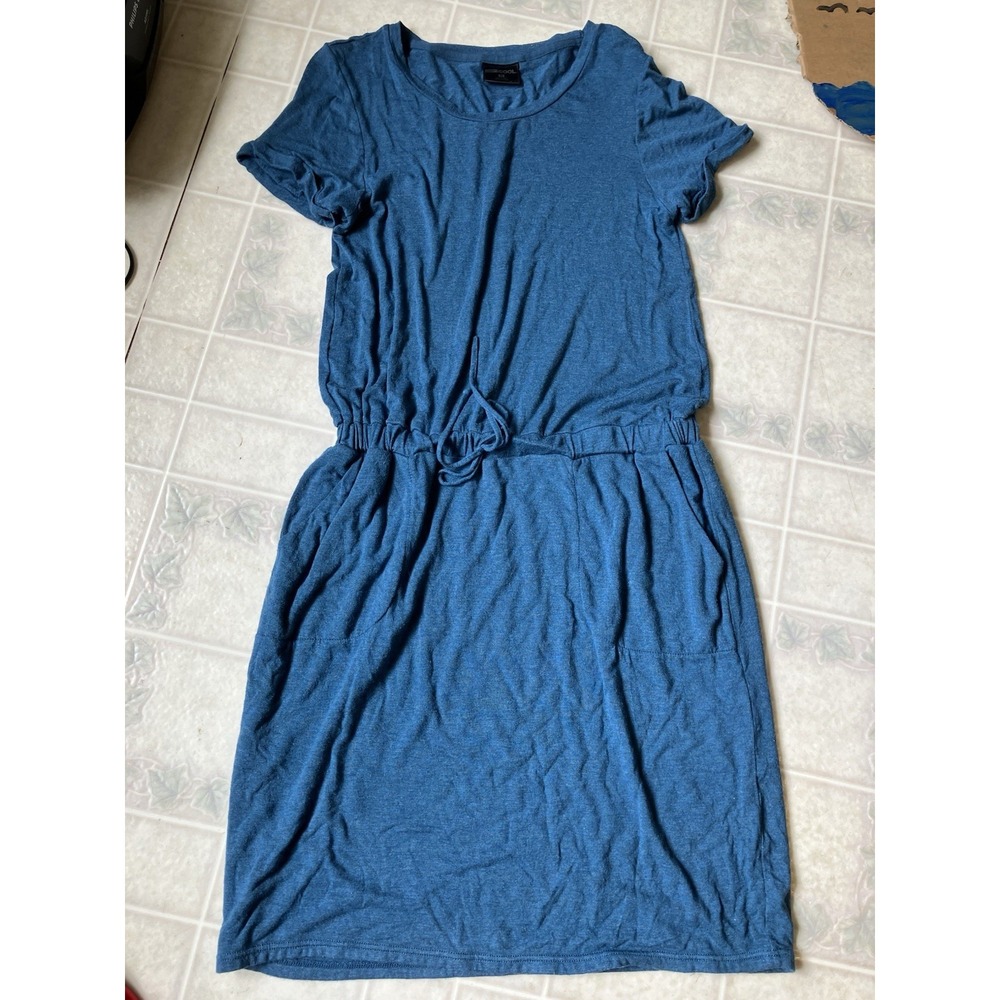 32 Degrees Cool Women's Blue Round Neck Short Sleeve Pockets T Shirt Dress Sz: M